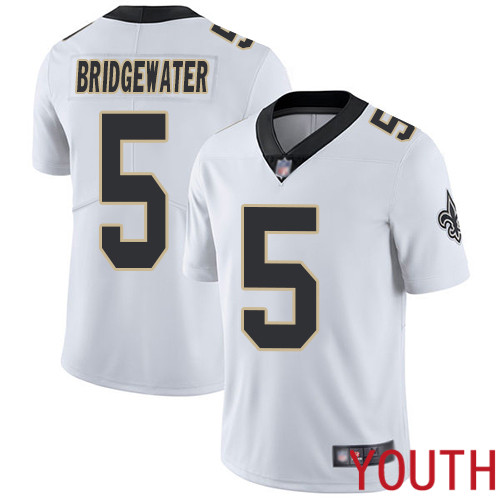 New Orleans Saints Limited White Youth Teddy Bridgewater Road Jersey NFL Football #5 Vapor Untouchable Jersey